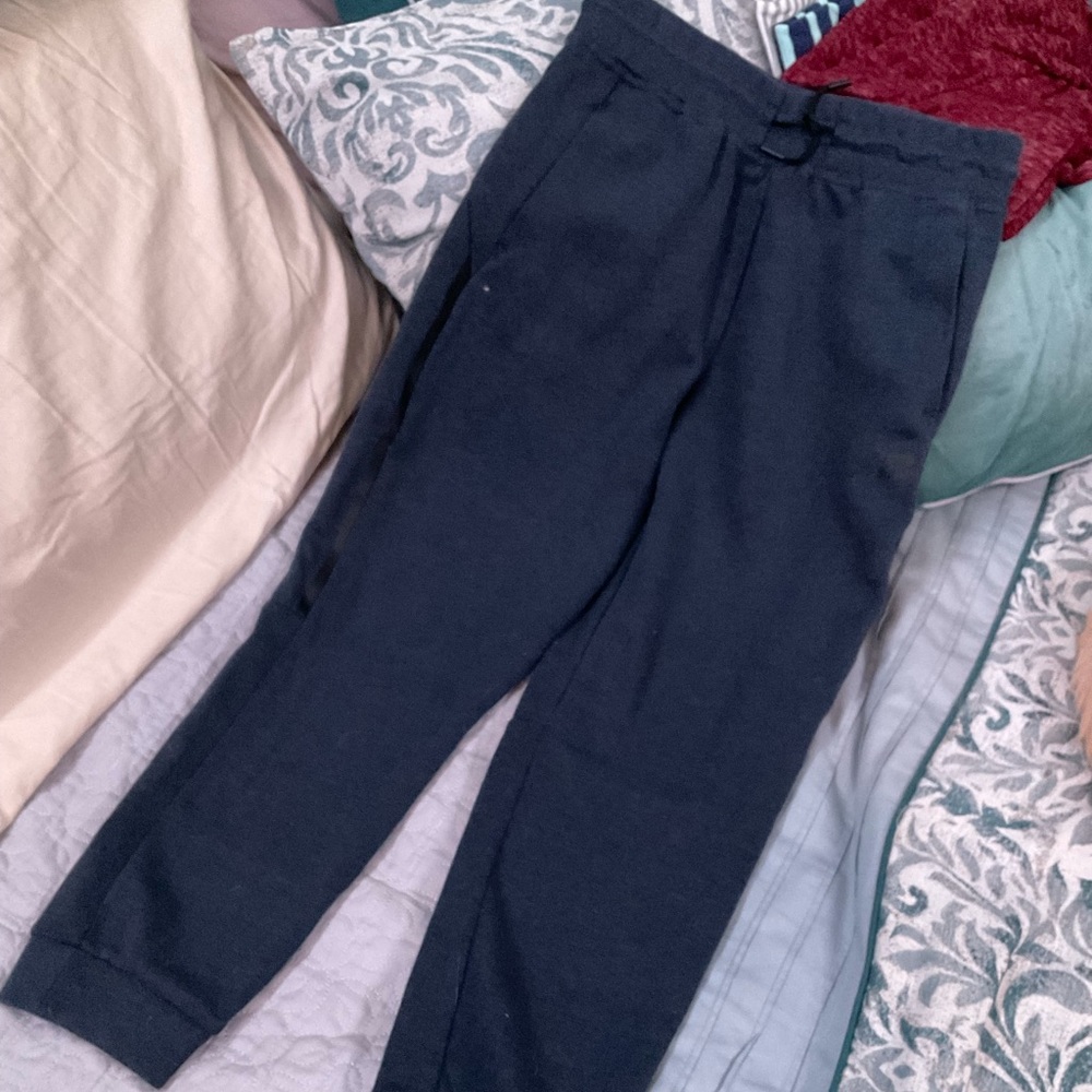 Boys Navy drawstring joggers